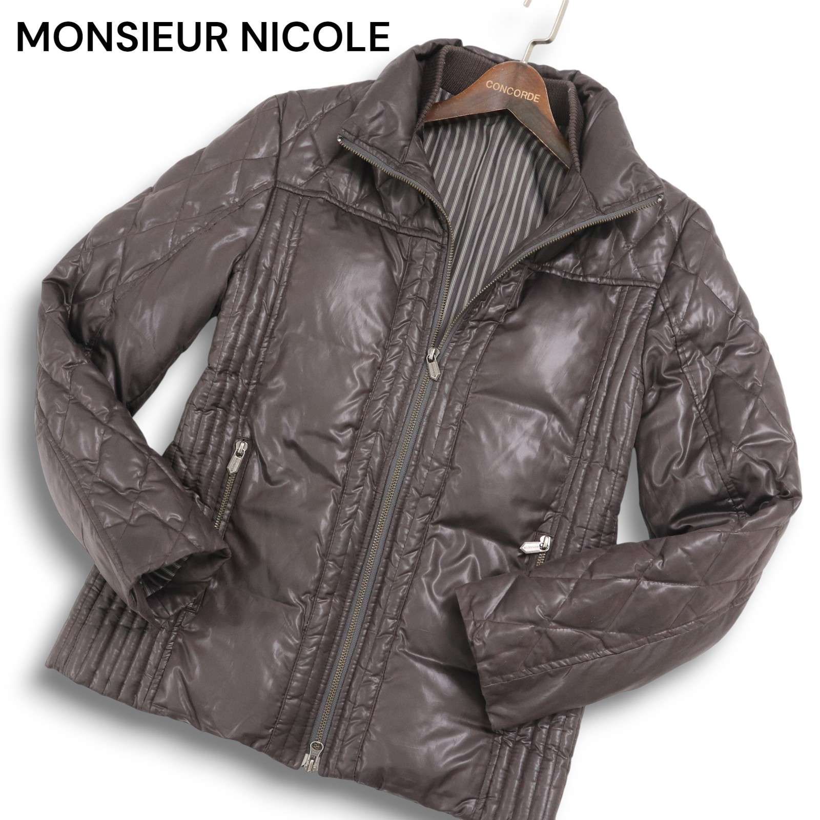 MONSIEUR NICOLE ムッシュ ニコル 秋冬☆ 光沢 キルティング ダウン 