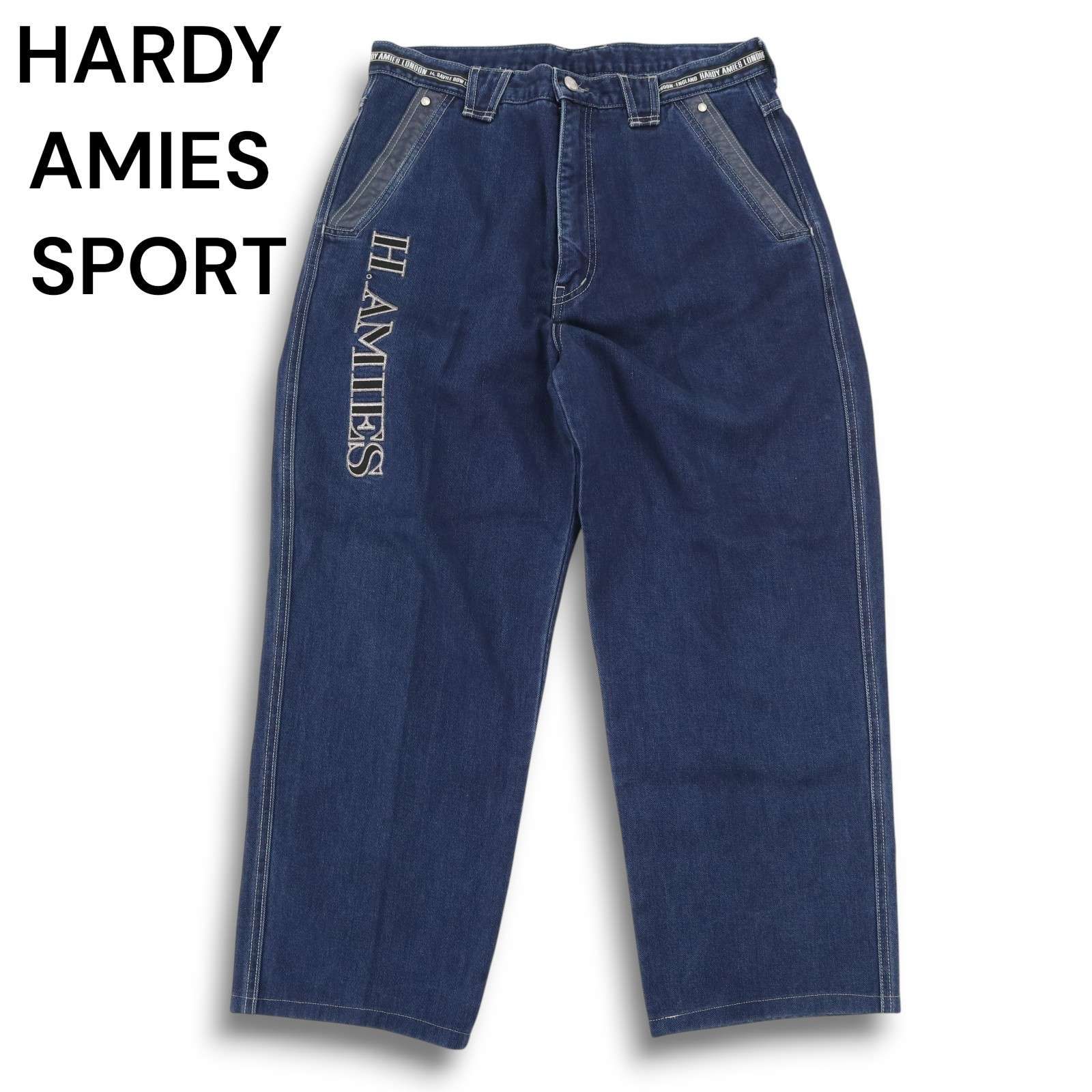 HARDY AMIES SPORT ハーディエイミス ロゴ刺繍☆ ワイド テーパード