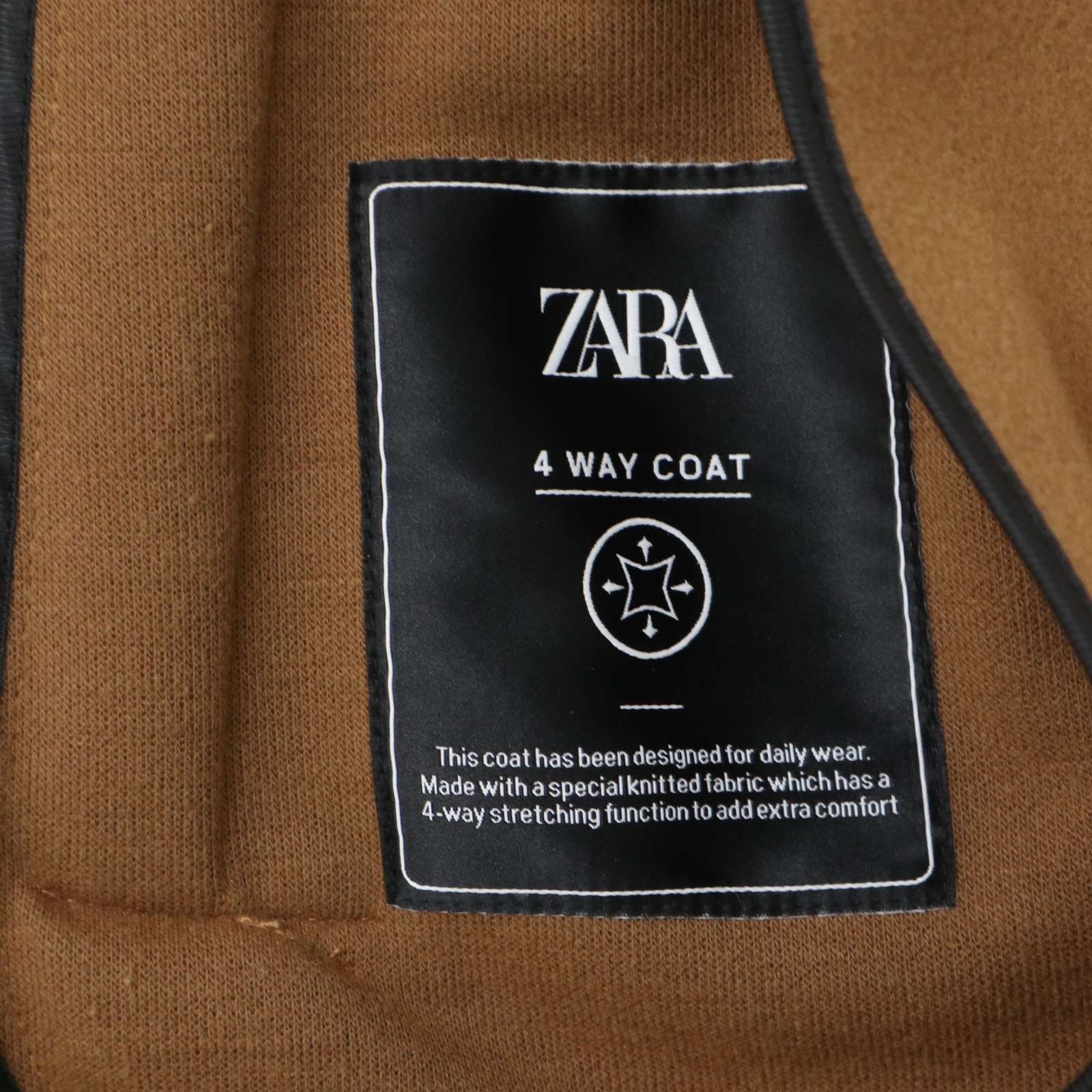 ZARA ザラ マン 現行タグ 秋冬 4WAYストレッチ☆ チェスター コート Sz