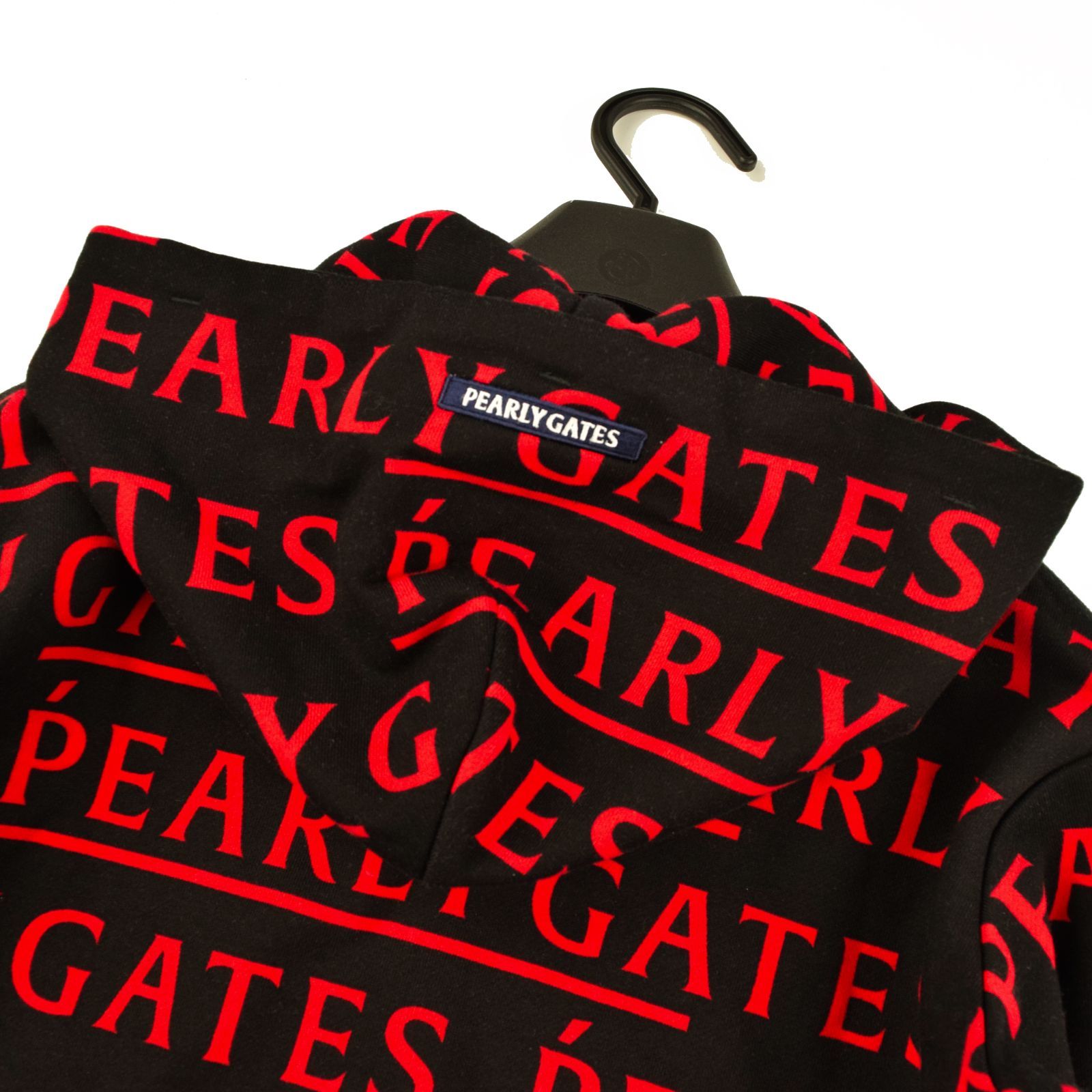 サイズ：4・M・新品】パーリーゲイツ (メンズ) メゾンロゴ柄 裏毛