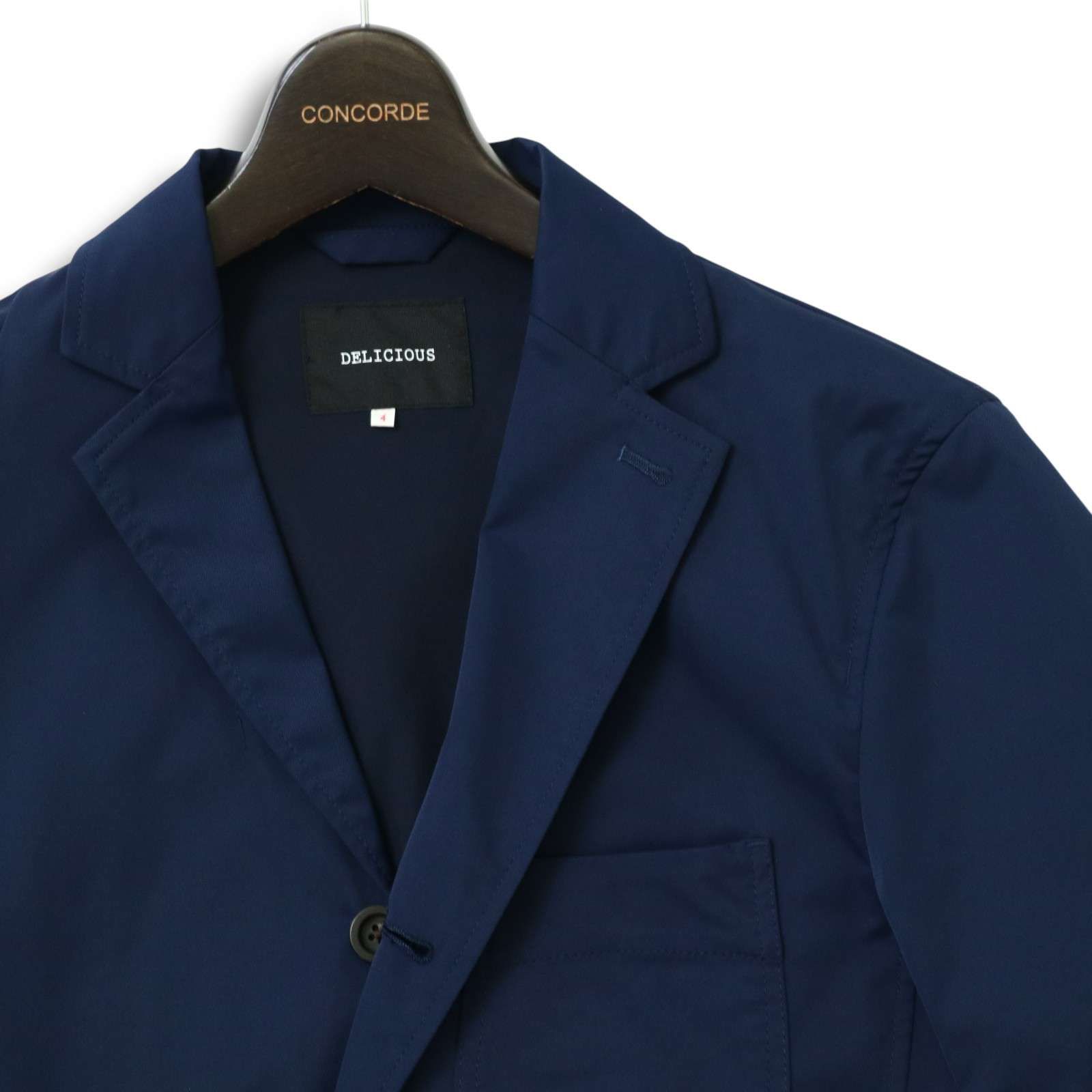DELICIOUS テーラードジャケット ネイビー サイズ5 DELICIOUS デリシャス 通年☆ トラベル テーラード ジャケット Sz.4