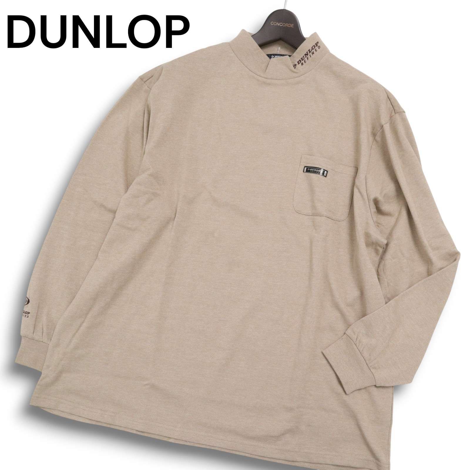 HOT，新品 【新品 未使用】 DUNLOP ダンロップ ゴルフ 秋冬 裏起毛★ ロゴ モックネック トレーナー Sz.5L メンズ 特大 大きいサイズ シャツ