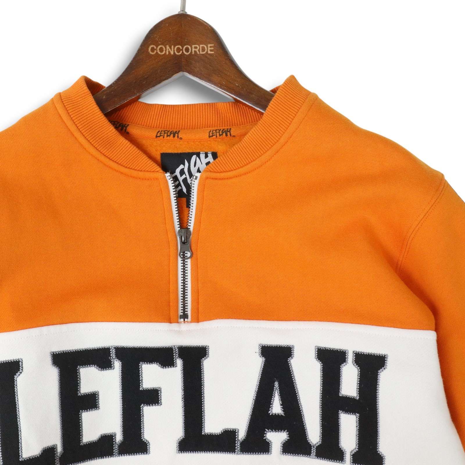 LEFLAH レフラー 秋冬 裏起毛☆ ハーフジップ ビッグ ロゴ スウェット