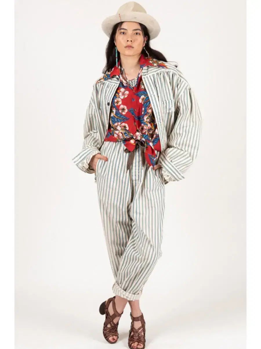 1 KAPITAL キャピタル 9 Oz Hickory Easy Pants