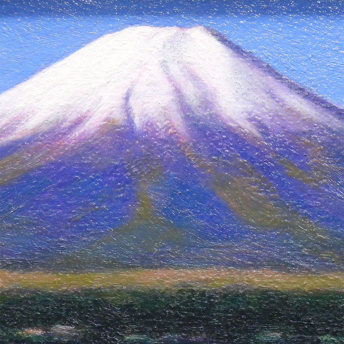 大森祥吾 朝の富士 油彩SM 風景画 富士山 写実 リアリズム アート