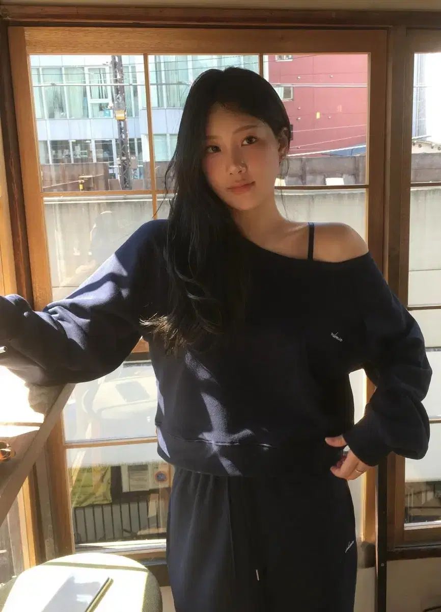 ondemin ondmin オフショルダー スウェットシャツ スウェットパンツ セット