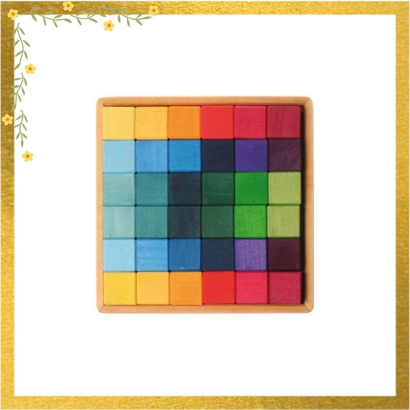 Grimm s Spiel - Holz Design グリムス社 カラーキューブ 36 P GRI-43110 1