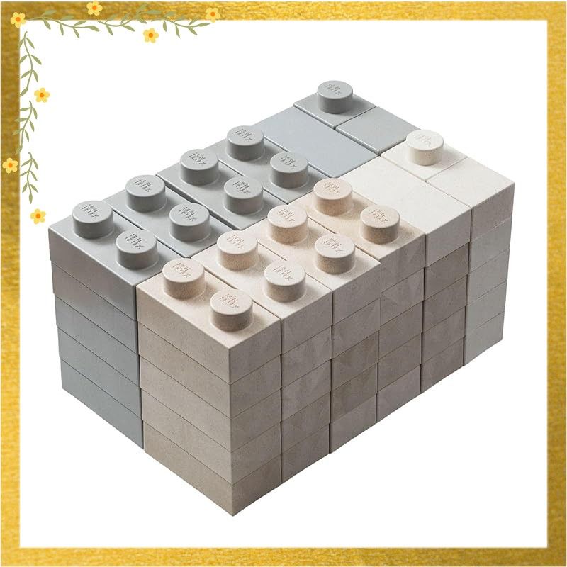 YPC 日本製 ブロック 大きいブロック 子供 おもちゃ 知育 レンブロック キッズ ソフト セット ホワイト×グレー 1