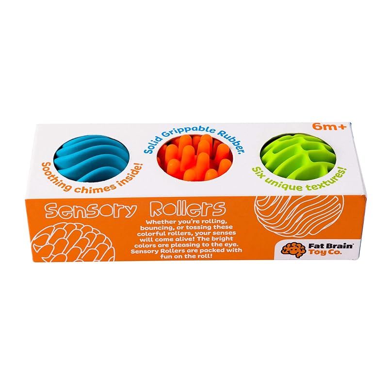 【迅速発送】ファットブレイン(Fat Brain Toys) 赤ちゃんおもちゃ センソリー ローラーズ ボール 3個入り FA161-1 正規品 1