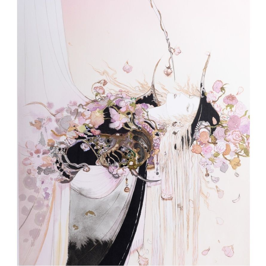 天野喜孝】 「薔薇姫」 版画 アールビバン - メルカリ