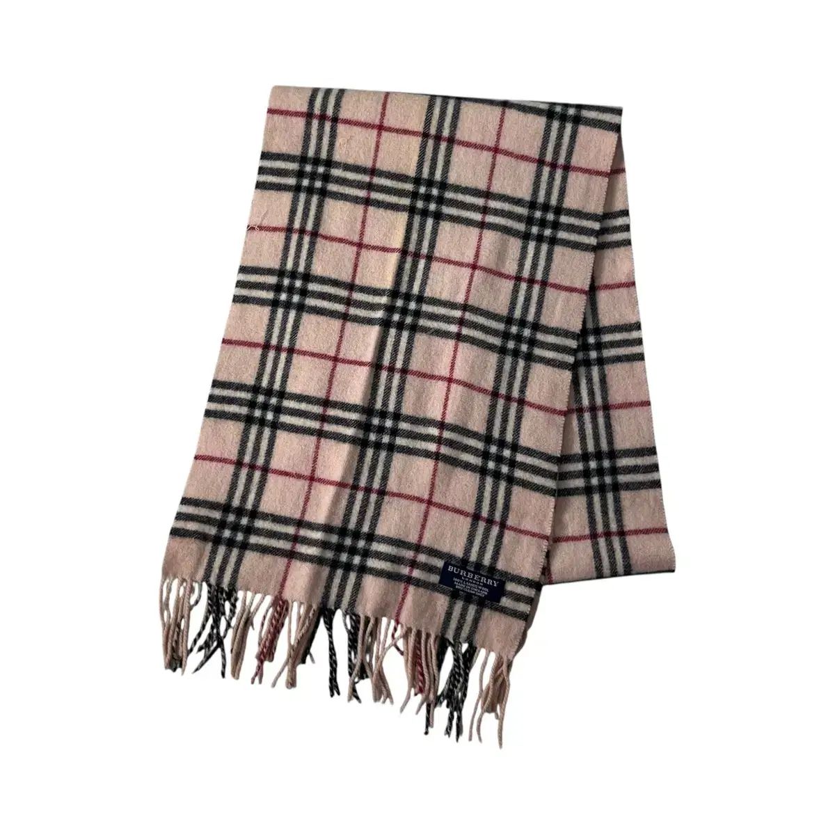BURBERRY バーバリー ラムウール ピンク ベージュ ノヴァチェック CHECK マフラー