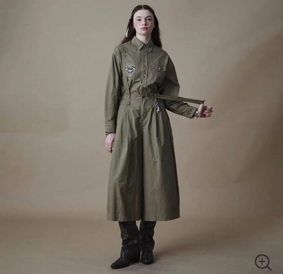 ペンフィールド フェイディド サスペンダー キュロット パンツ ベージュ M