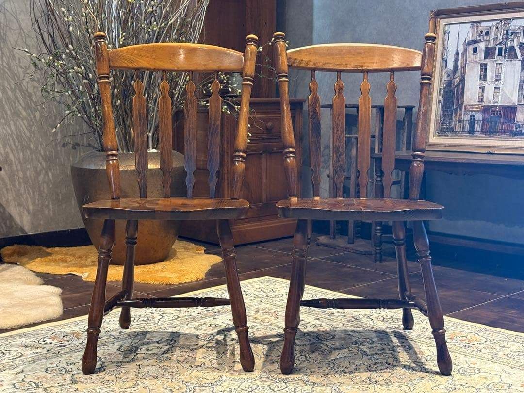 ②KOIZUMI コイズミ ウィンザーチェア ダイニングチェア ビンテージ nZ