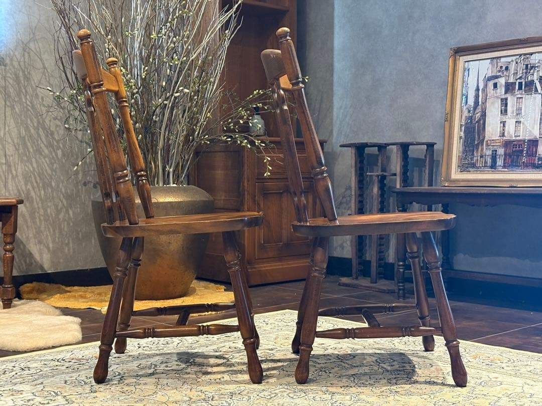 ②KOIZUMI コイズミ ウィンザーチェア ダイニングチェア ビンテージ nZ