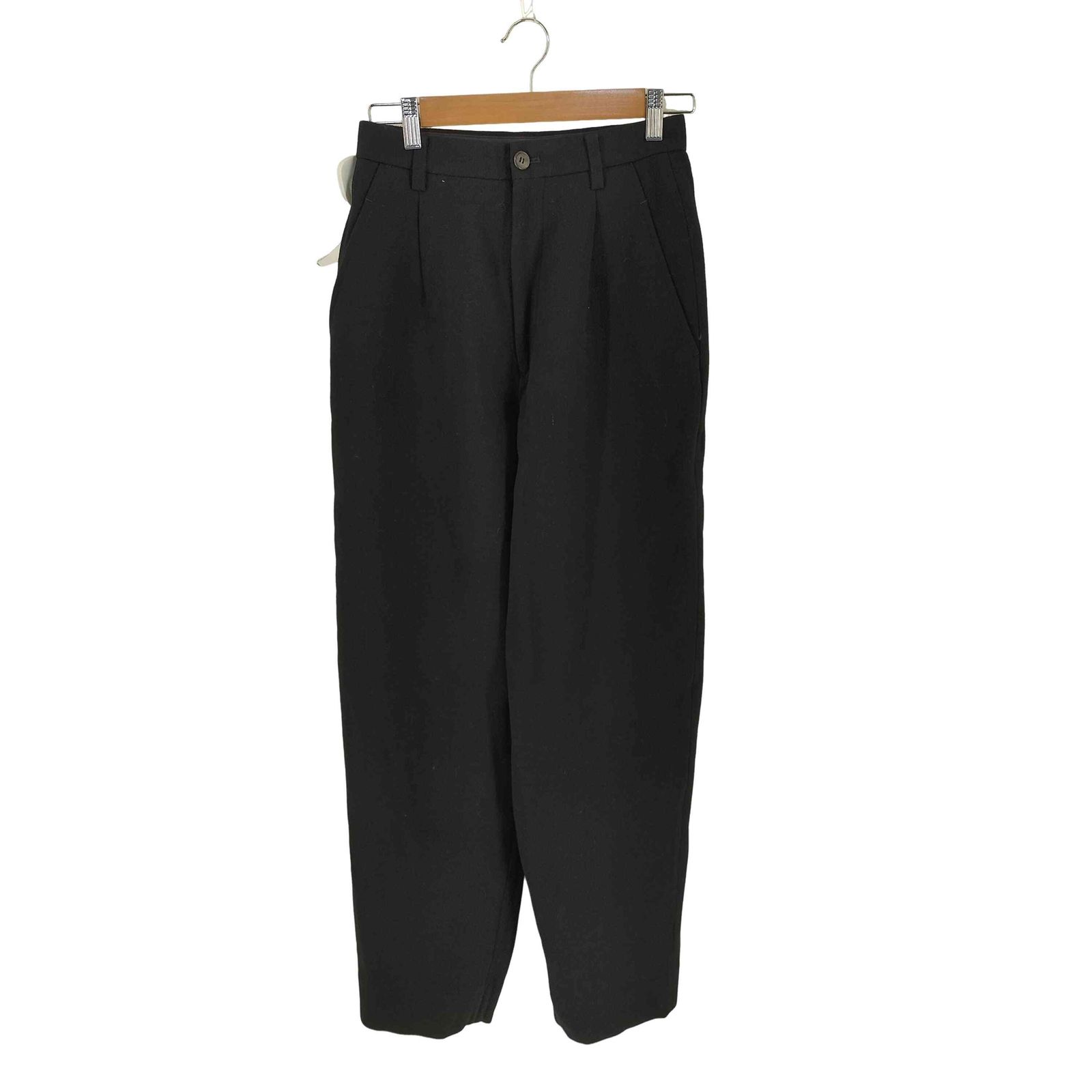 イッセイミヤケ ISSEY MIYAKE ウール タック スラックス レディース