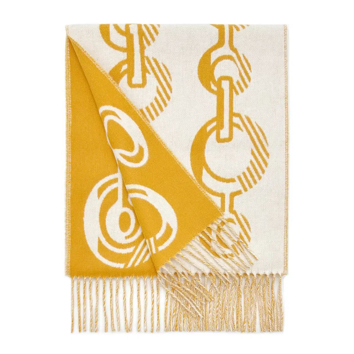 ♥ エルメス カサック ブークレ リバーシブル マフラー