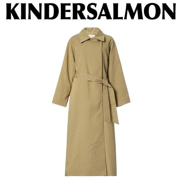 KINDERSALMON ステンカラーコート トレンチコート 1 キャメル - メルカリ