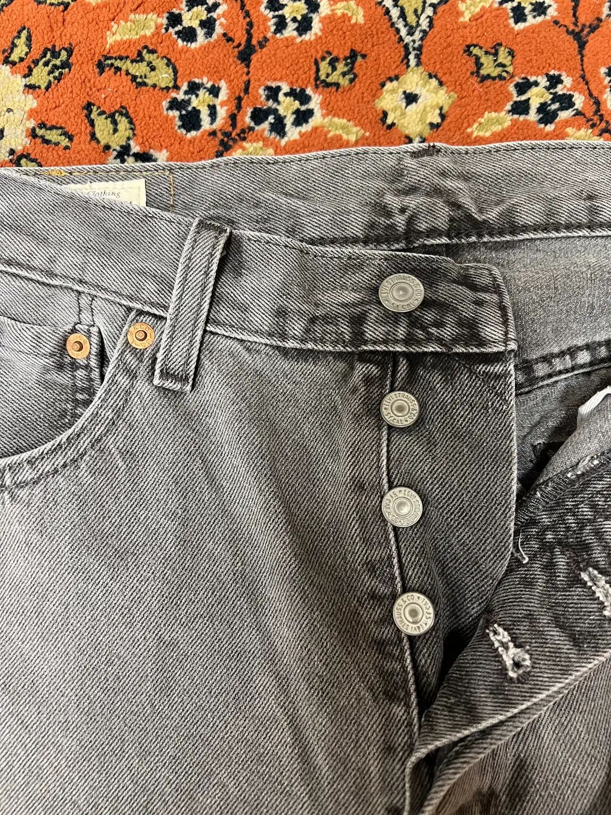 32 リーバイス 501 ビッグE ム グレー デニムパンツ