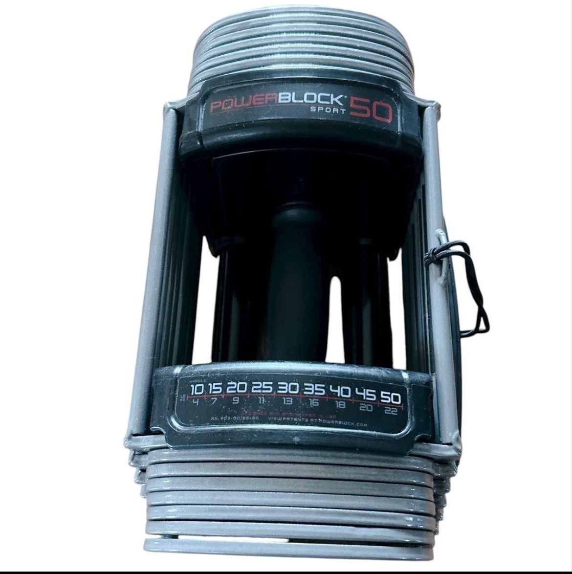 美品 POWERBLOCK50 パワーブロック 可変式ダンベル 50ポンド ① - メルカリ
