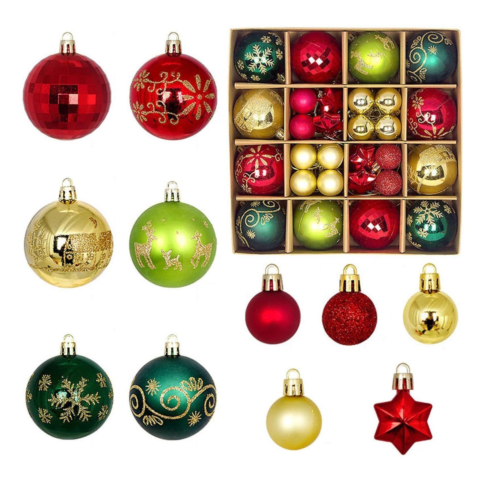 人気商品 44個 豪華セット 赤と緑と金 ボール オーナメント クリスマス