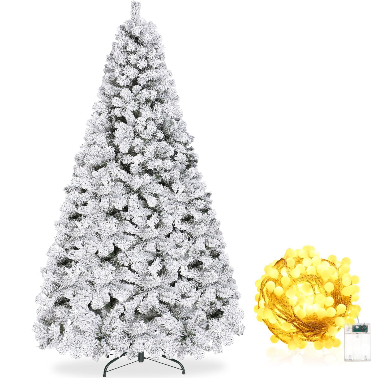  商品 店舗装飾 組立簡単 モミの木 ライト付き 白 ツリー 1100本の枝 高濃密度 おしゃれ 210 tree プレゼント christmas ヌードツリー リアル 電飾付き 雪化粧 cm QUEEN クリスマスツリー クリスマス