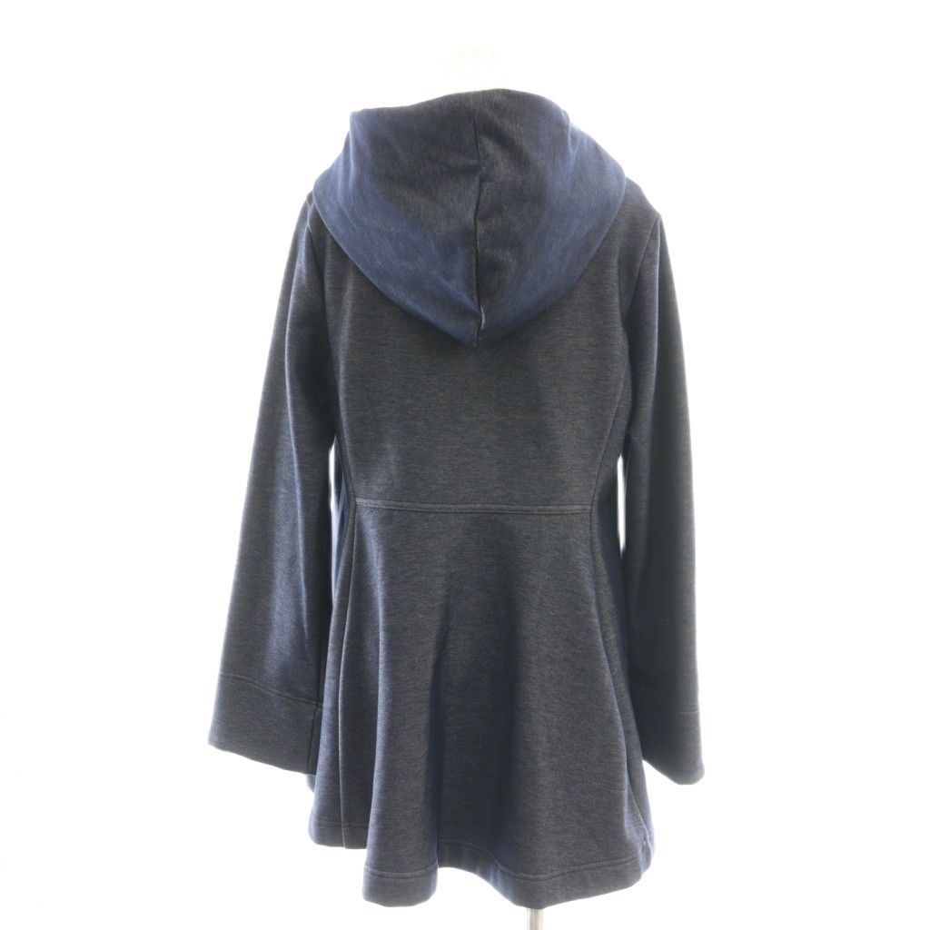 エムズグレイシー M'S GRACY 裏起毛デニムライクジップアップフード