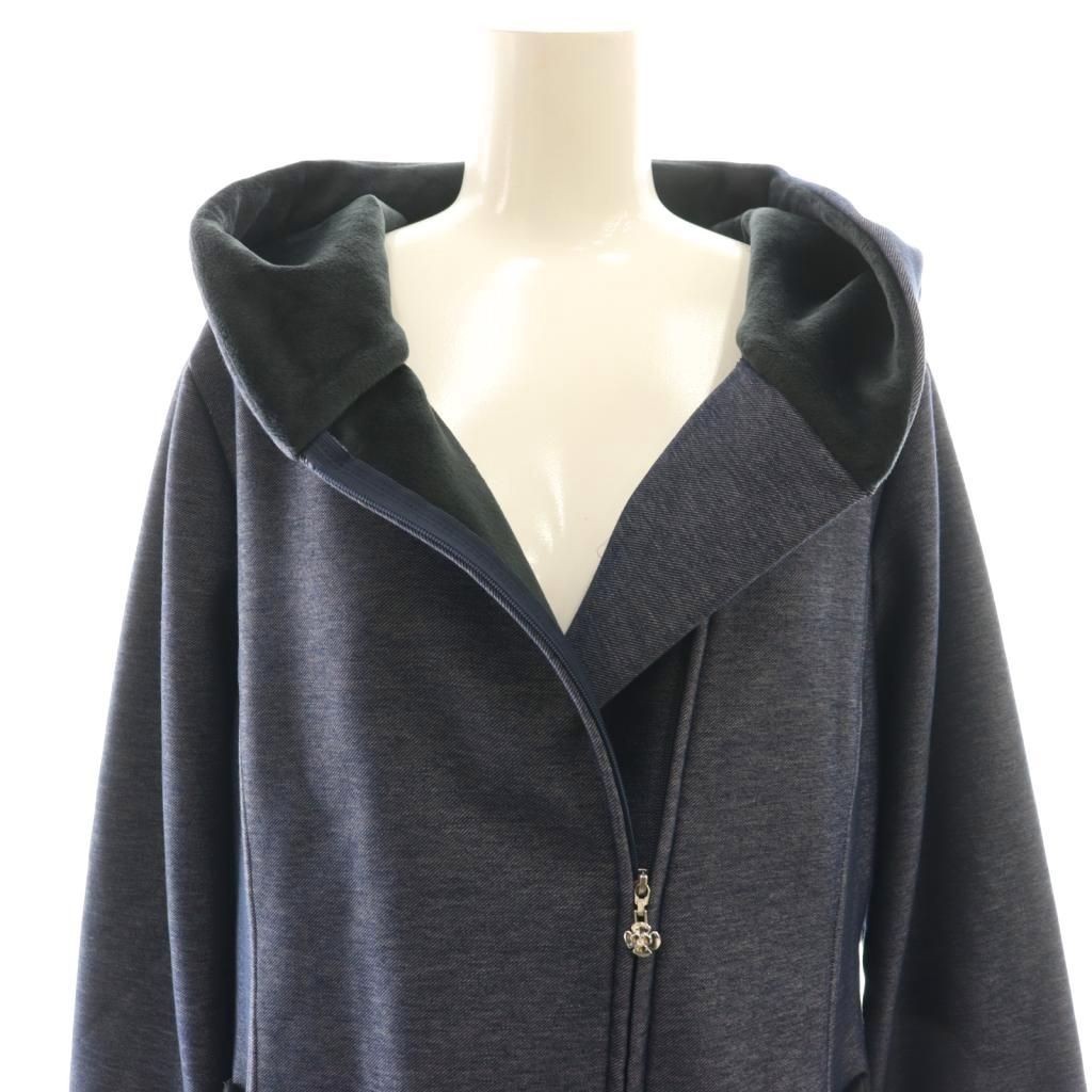 ☆美品♪M'S GRACYフード付ジャケット☆ エムズグレイシー M'S GRACY 裏起毛デニムライクジップアップフード