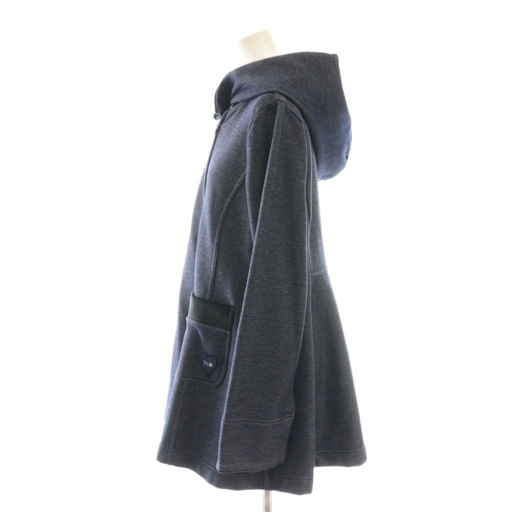 エムズグレイシー M'S GRACY 裏起毛デニムライクジップアップフード