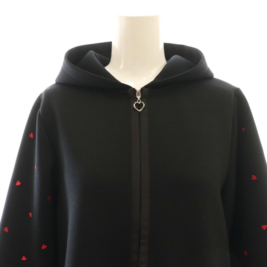 エムズグレイシー M'S GRACY ハート刺繍ジップアップフーディー