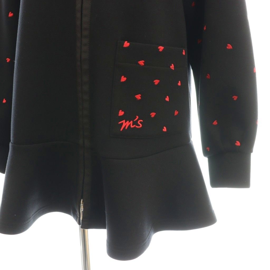 エムズグレイシー M'S GRACY ハート刺繍ジップアップフーディー