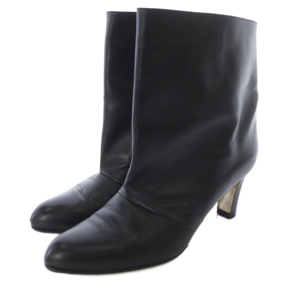 ネブローニ Nebuloni レザーショートブーツ ハイヒール 37 黒 - メルカリ