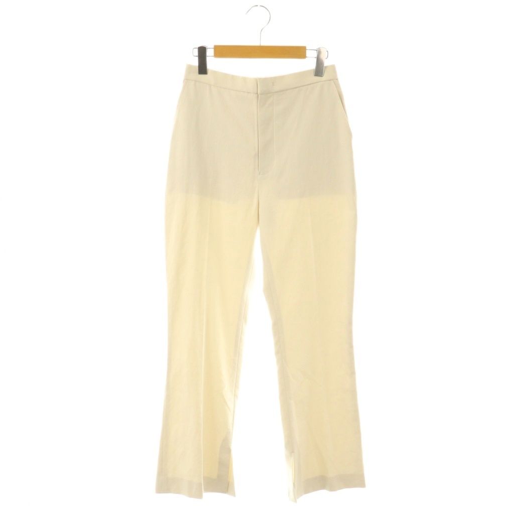 カレンソロジー Curensology 25 SS シェルタリングブーツカットパンツ リネン混 38 オフホワイト HK OS