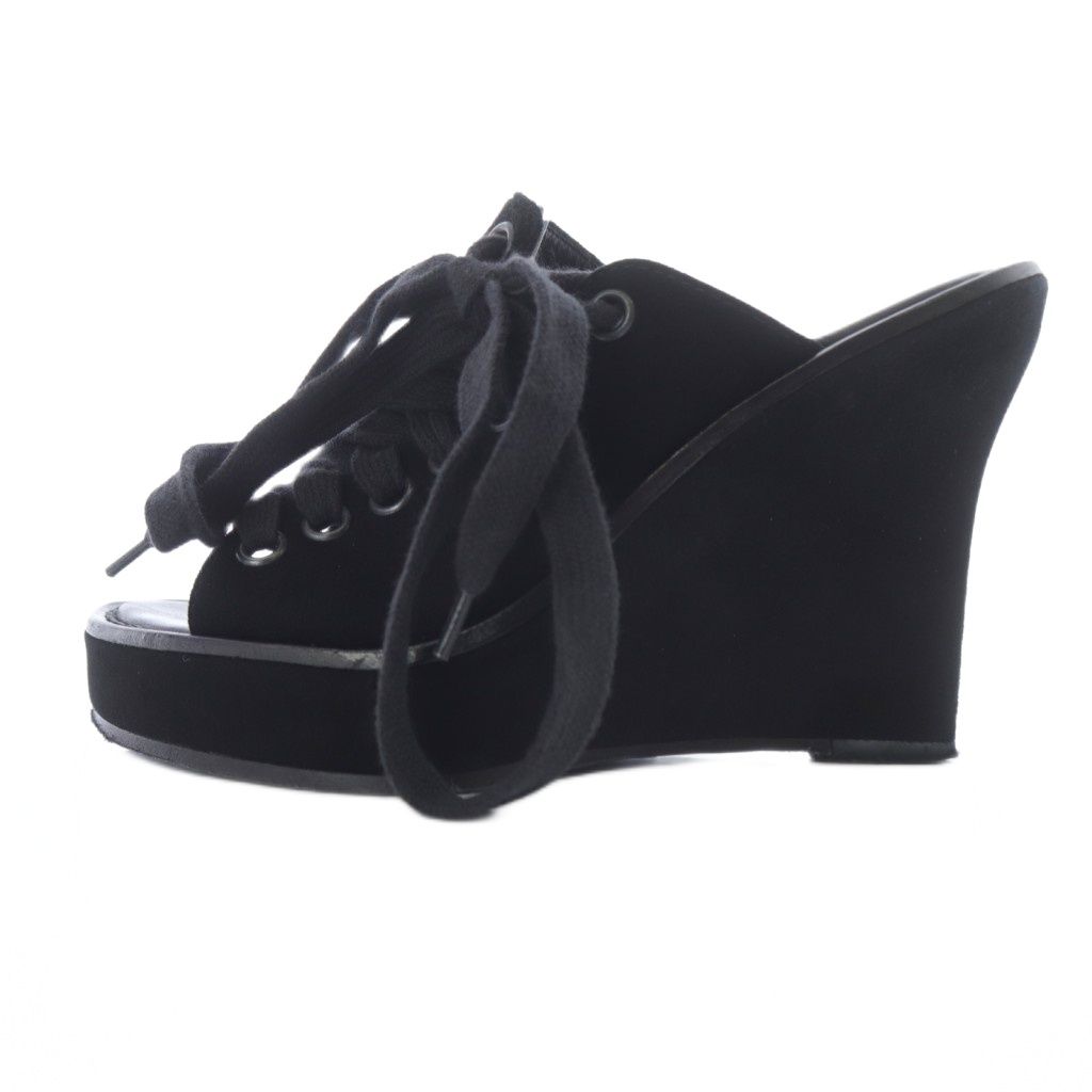 アンドゥムルメステール ANN DEMEULEMEESTER ウエッジソール レース