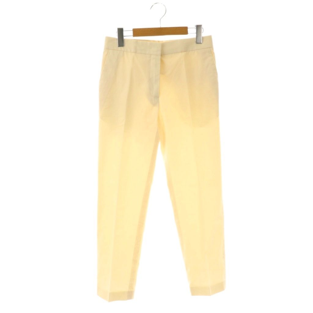 ジルサンダー JIL SANDER コットンセンタープレススラックスパンツ テーパード 32 アイボリー |HK OS SH