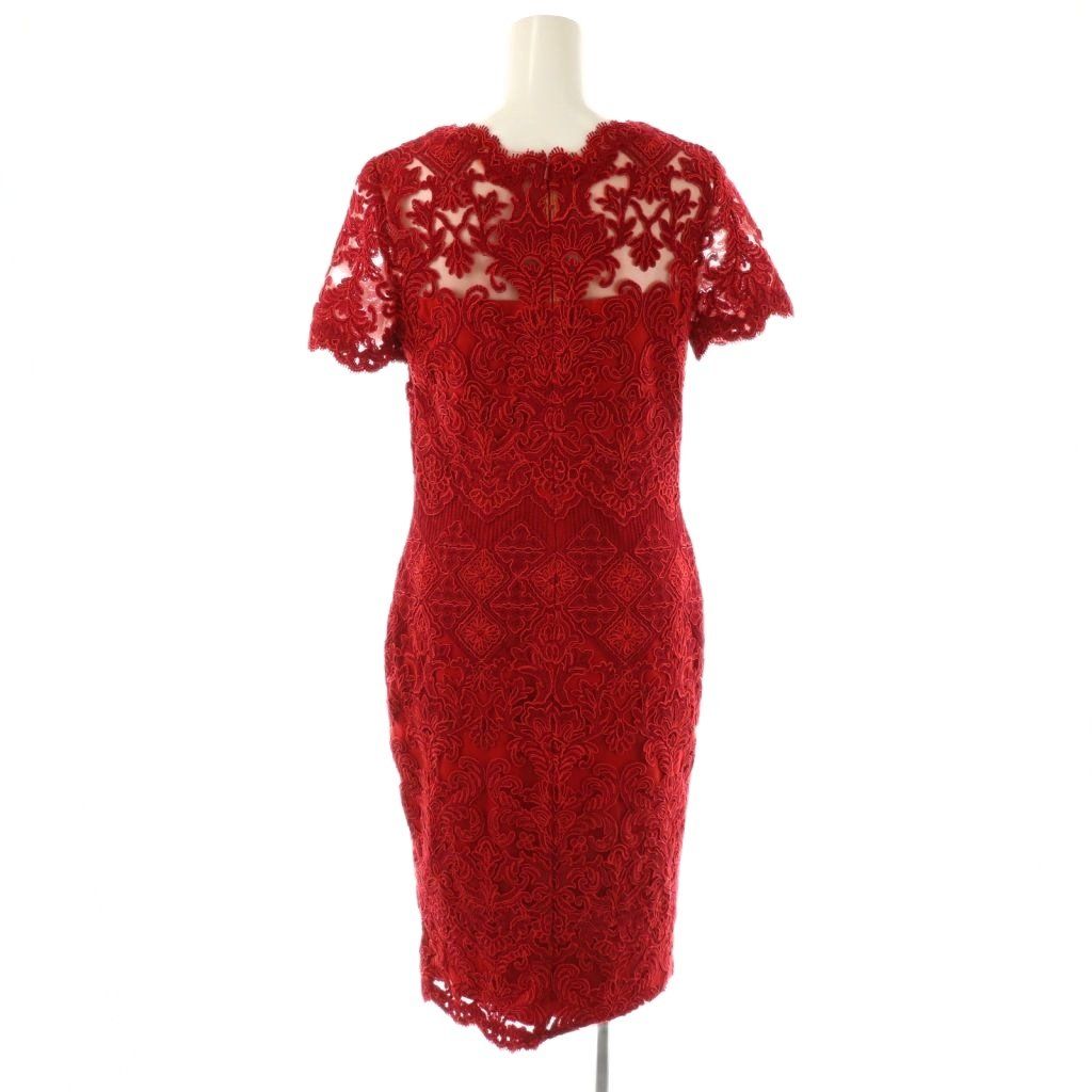 タダシショージ TADASHI SHOJI ワンピース 2 赤 レッド レース