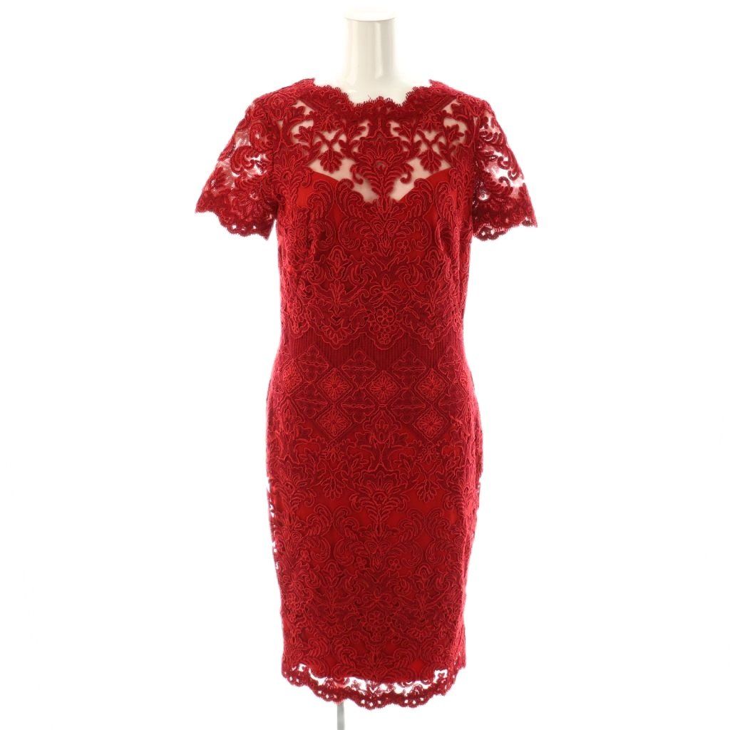 タダシショージ TADASHI SHOJI ワンピース 2 赤 レッド レース