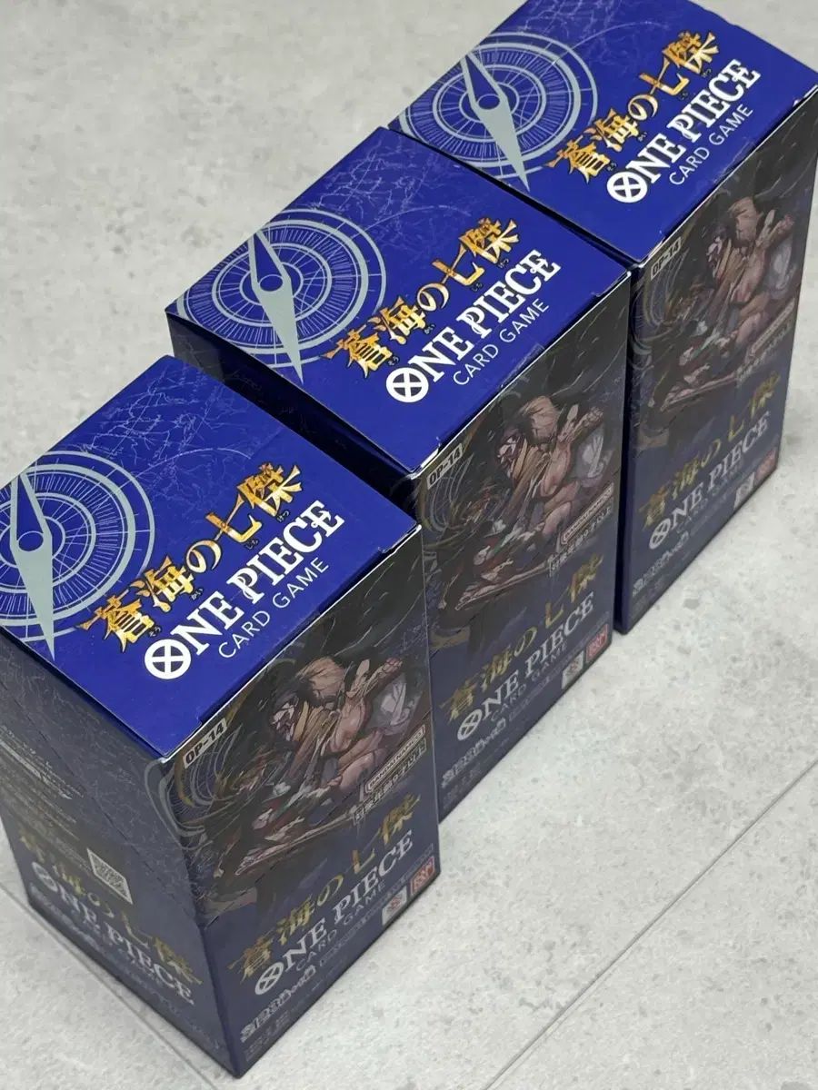 ONE PIECEカード 14탄 3箱 プロモ含む 蒼海の七武海
