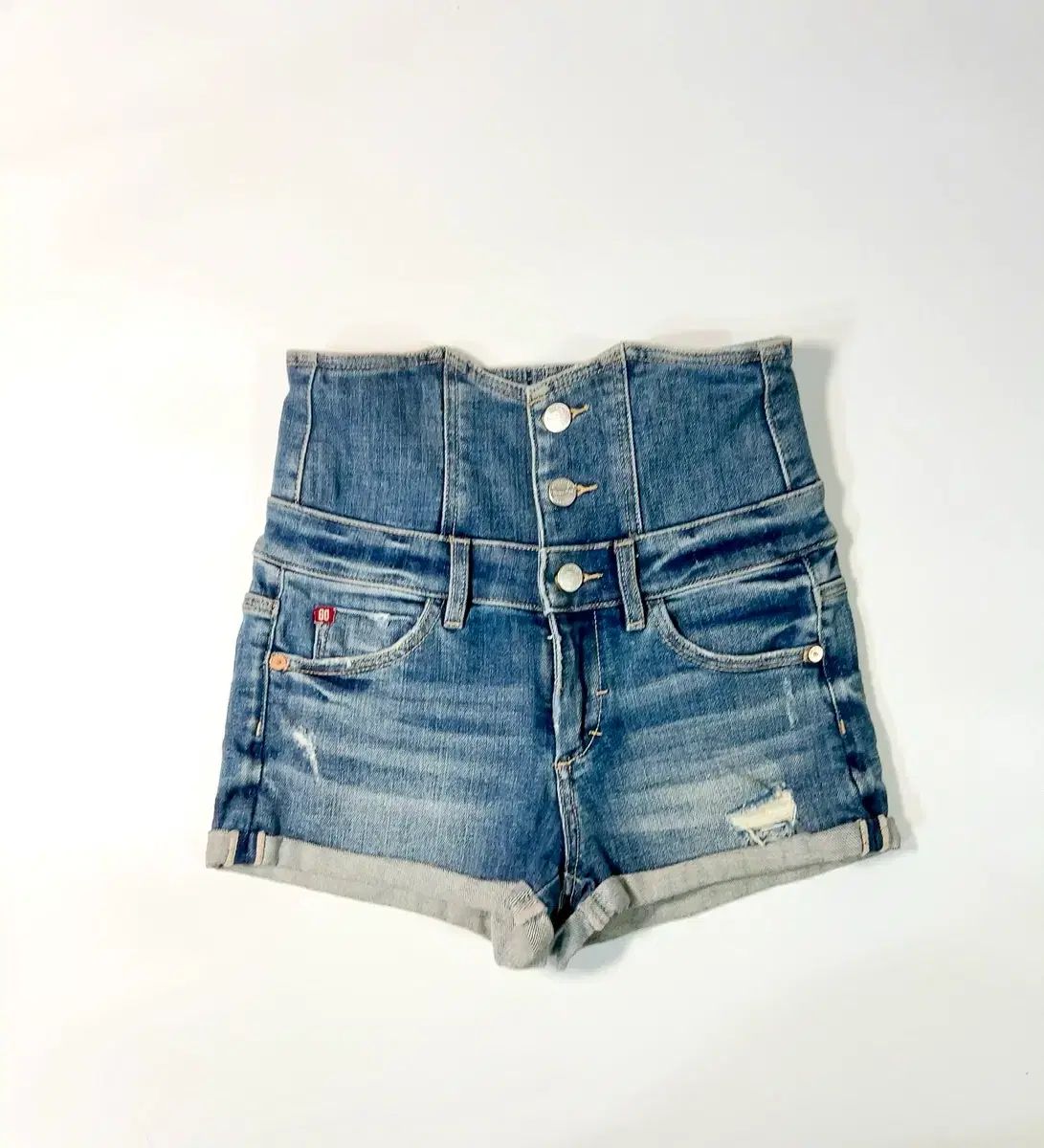 ♥ Miss Sixty ヴィンテージ マックス ハイウエスト ロールアップ ハーフパンツ 26