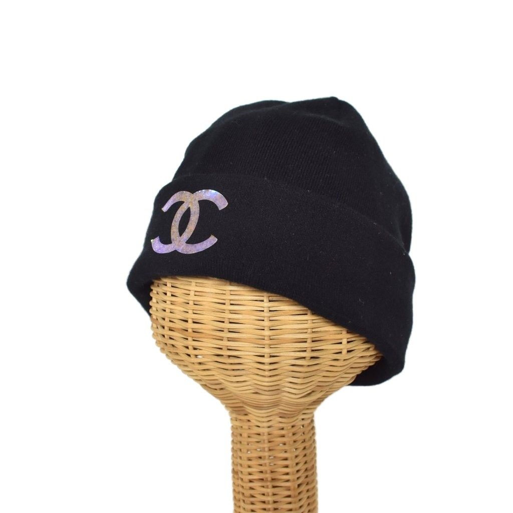 シャネル CHANEL リフレクティブ ココマーク ニットキャップ ニット帽