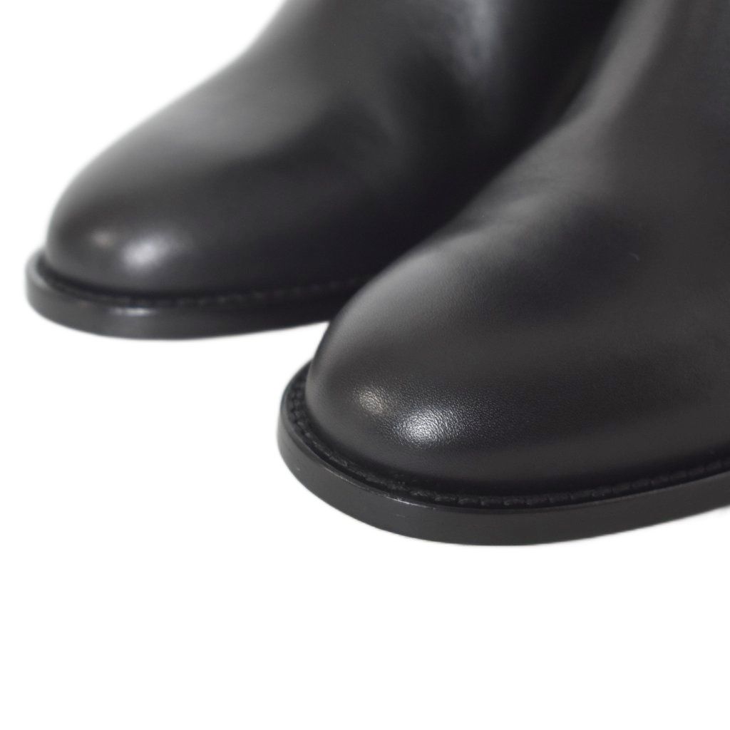 シャネル CHANEL ロングブーツ ココマーク レザー 36 黒 ブラック ☆AA