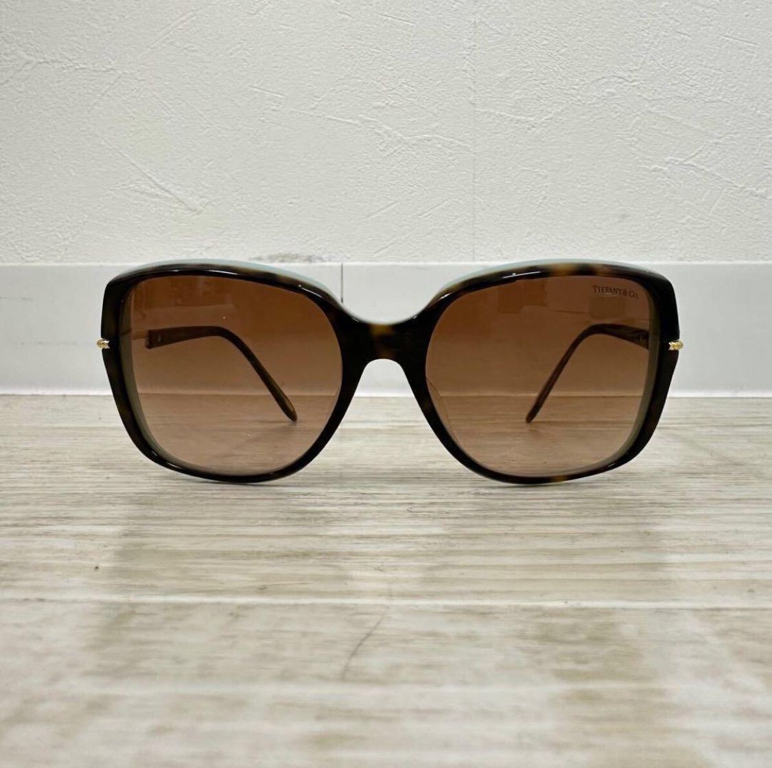 TIFFANY Co ティファニー ハートキー サングラス TF 4101 F 8134 3 B 58 17 135 2 N ティファニーブルー x べっ甲 ゴールド 612