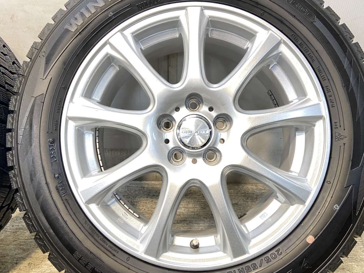  205 55 R 16 ダンロップ ウィンターマックス WM 02 DUFACT x 6 5 48 100 5穴 タイヤ スタッドレスタイヤ ホイールセット 4本セット w タイヤ ホイールセット タイヤ ホイール