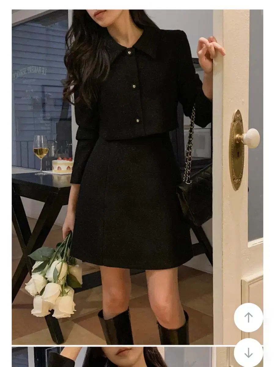 ベニト アデル ブーケ ツイード Aライン ゲストルック ONE PIECE M