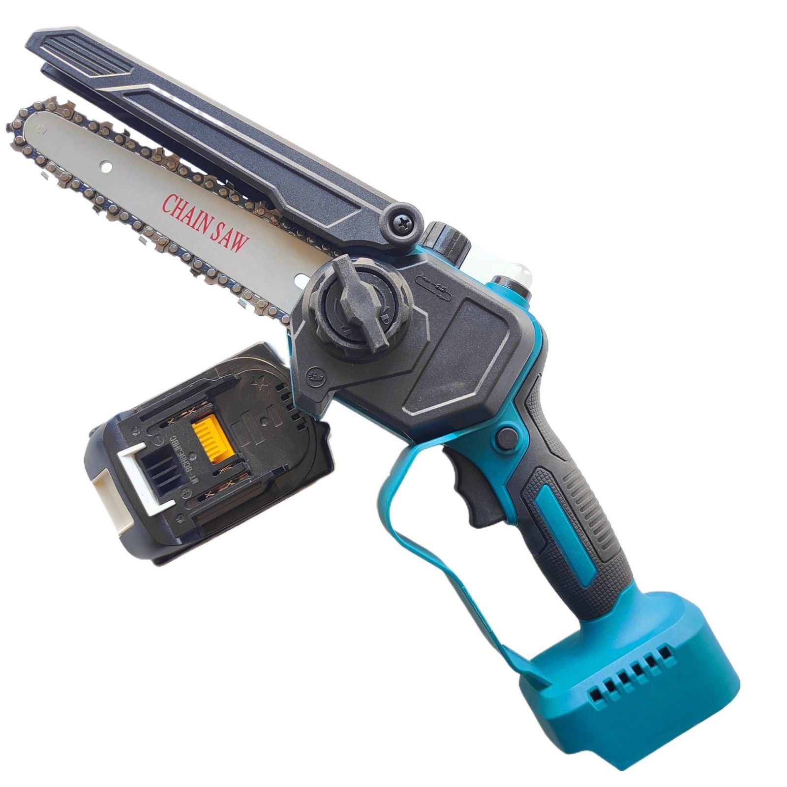 大好評 充電式チェーンソー KAKA ブラシレスモーター 6インチ 充電式ハンディソー ハンディチェーンソー 片手 小型 コードレス 電動チェーンソー 電動のこぎり 21 V