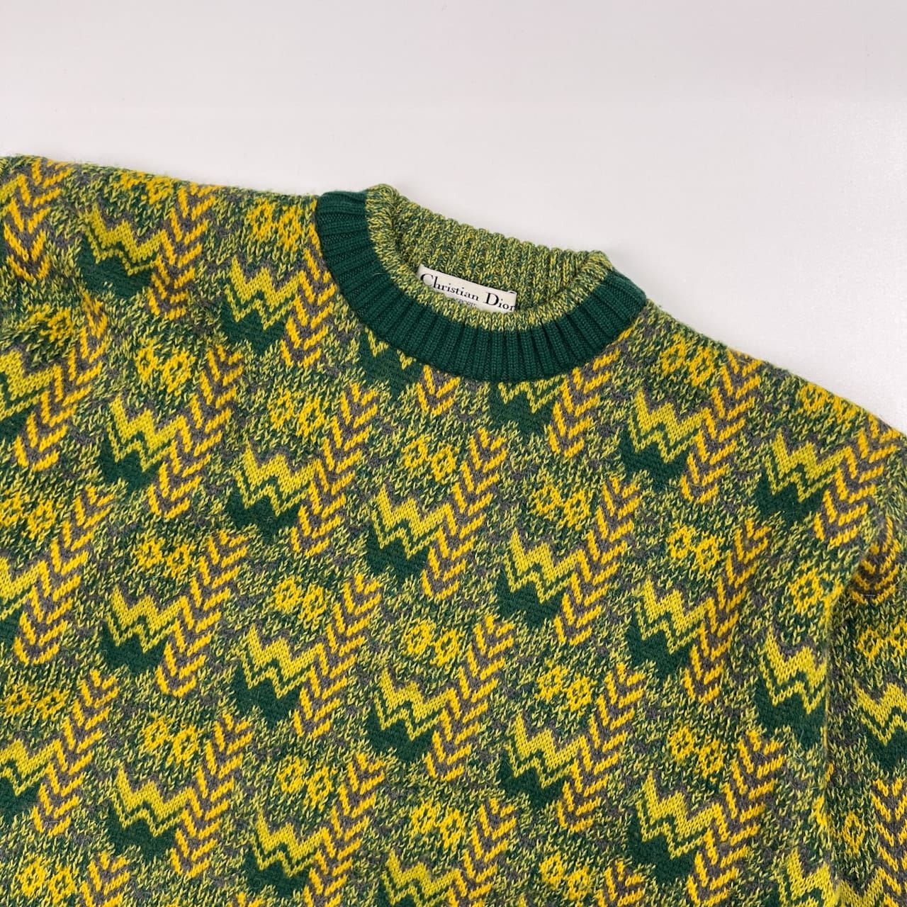 90s ビンテージ Christian Dior クリスチャンディオール 総柄 ウール