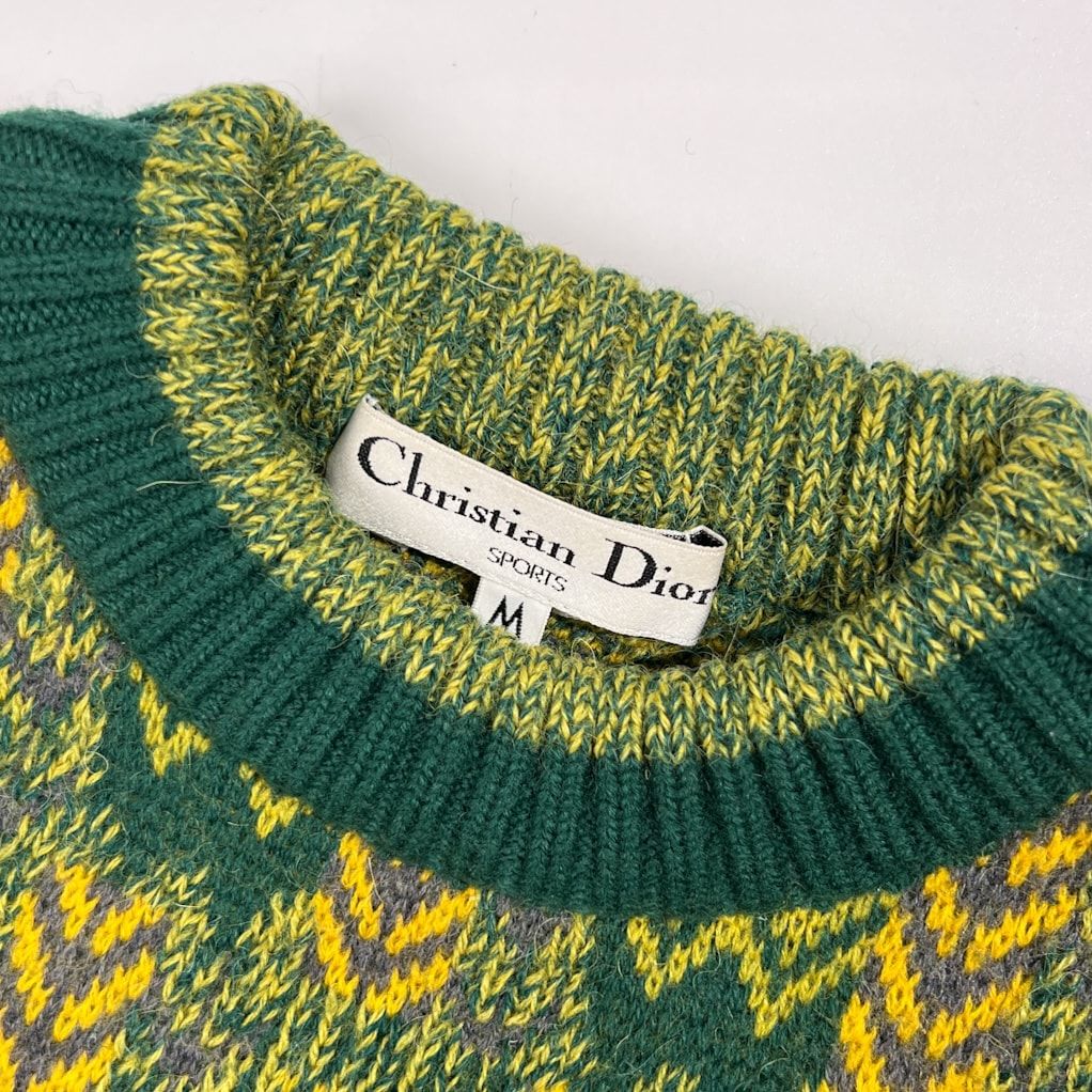 90s ビンテージ Christian Dior クリスチャンディオール 総柄 ウール