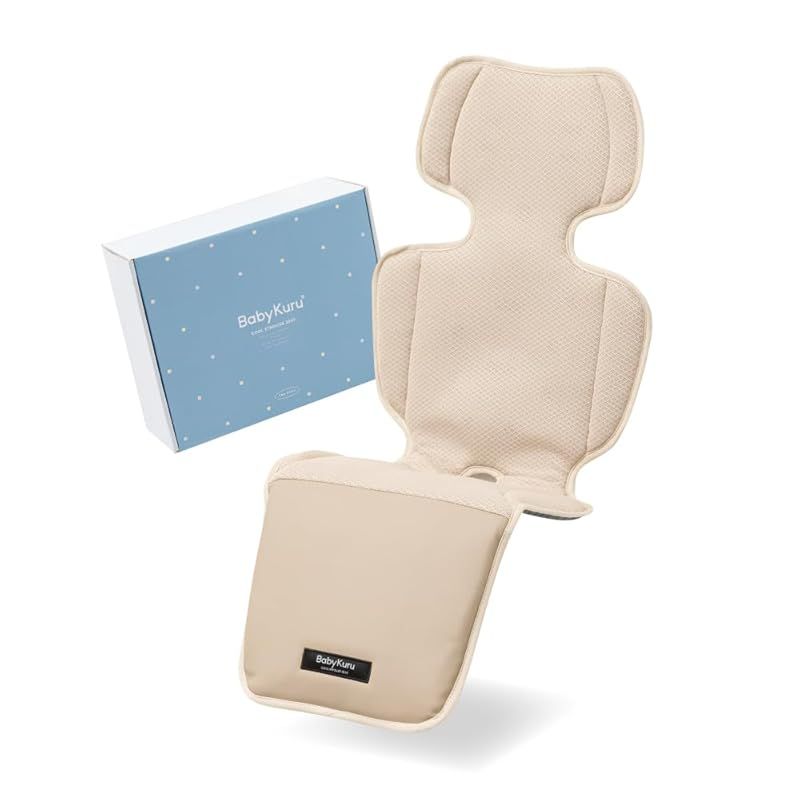 BabyKuru べびくるクール2 新モデル ファン付き ベビーカーシート アーモンドベージュ 保冷剤ポケット 送風機付き ベビーカー シート チャイルドシート 安心一年 シートのみ 0