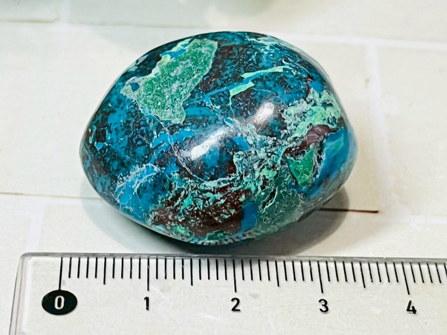 女神の石✨ クリソコラ 珪孔雀石 タンブル 原石 蛍光鉱物 - メルカリ