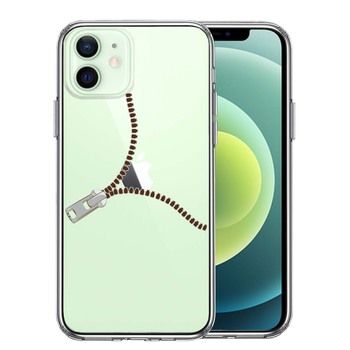 iPhoneアクセサリー Iphone12mini iPhone12mini ケース クリア ジッパー スマホケース 側面ソフト 背面