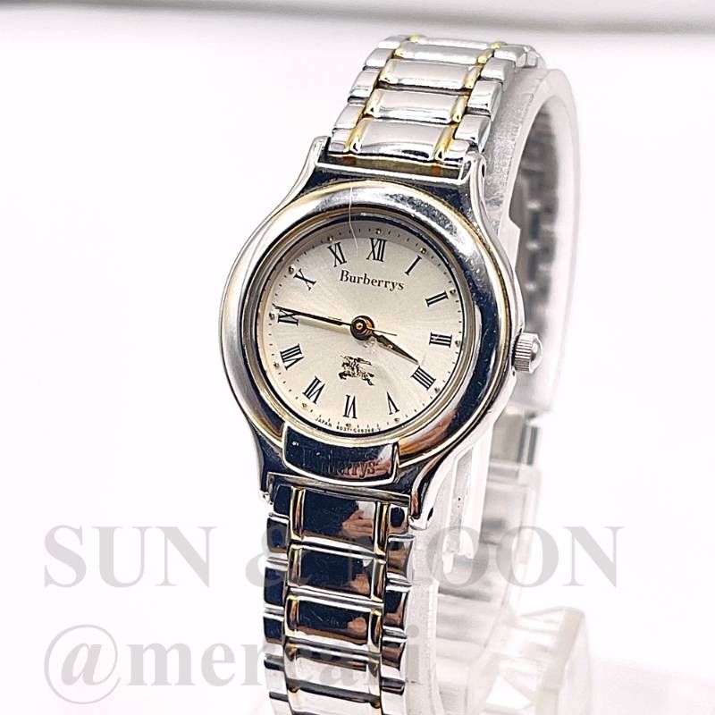 【正規品】BURBERRY 腕時計 シルバー ゴールド 稼働中 稼働 BURBERRYS バーバリー レディース腕時計 シルバーカラー クオーツ